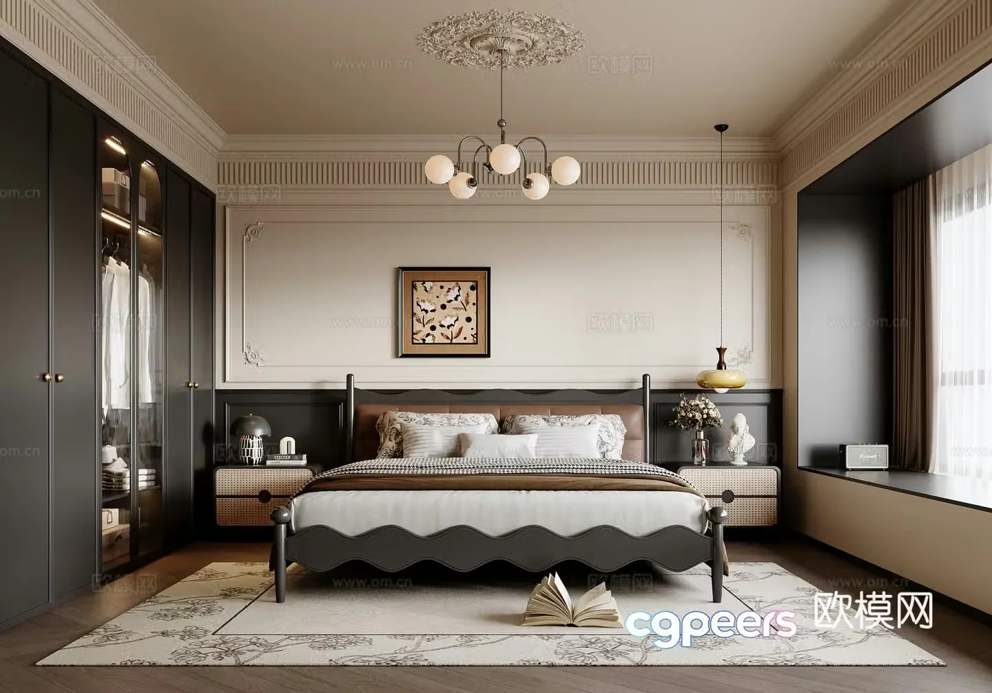 French bedroom 3d model