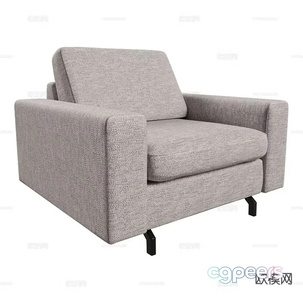 Zuiver Group single sofa 3d model
