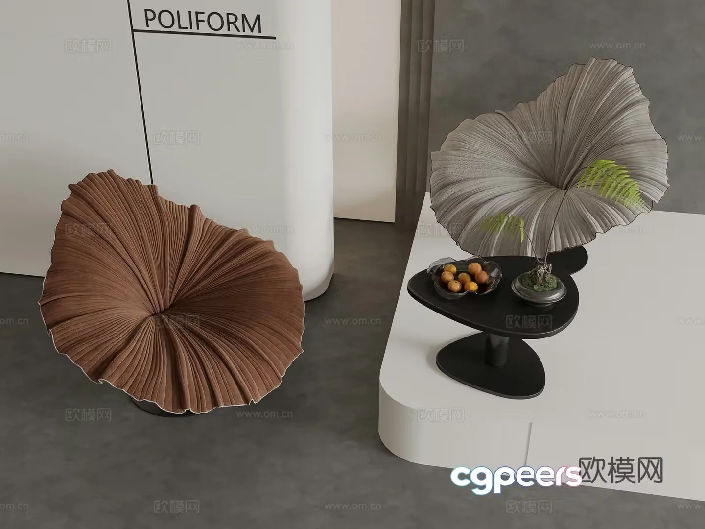 Modern leisure chair single chair 3d model