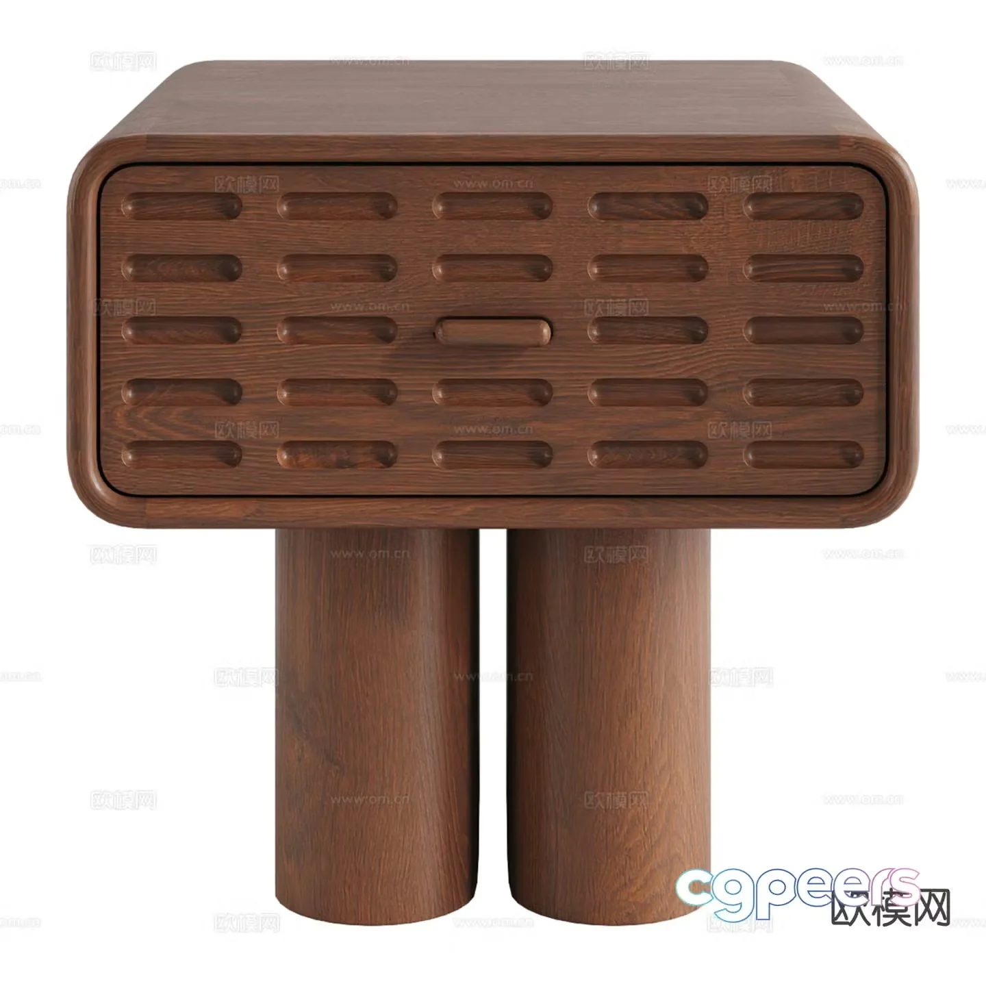 Medieval style bedside table 3d model