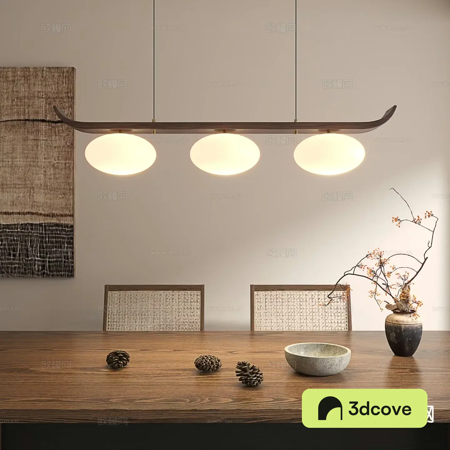 Wabi-sabi style chandelier