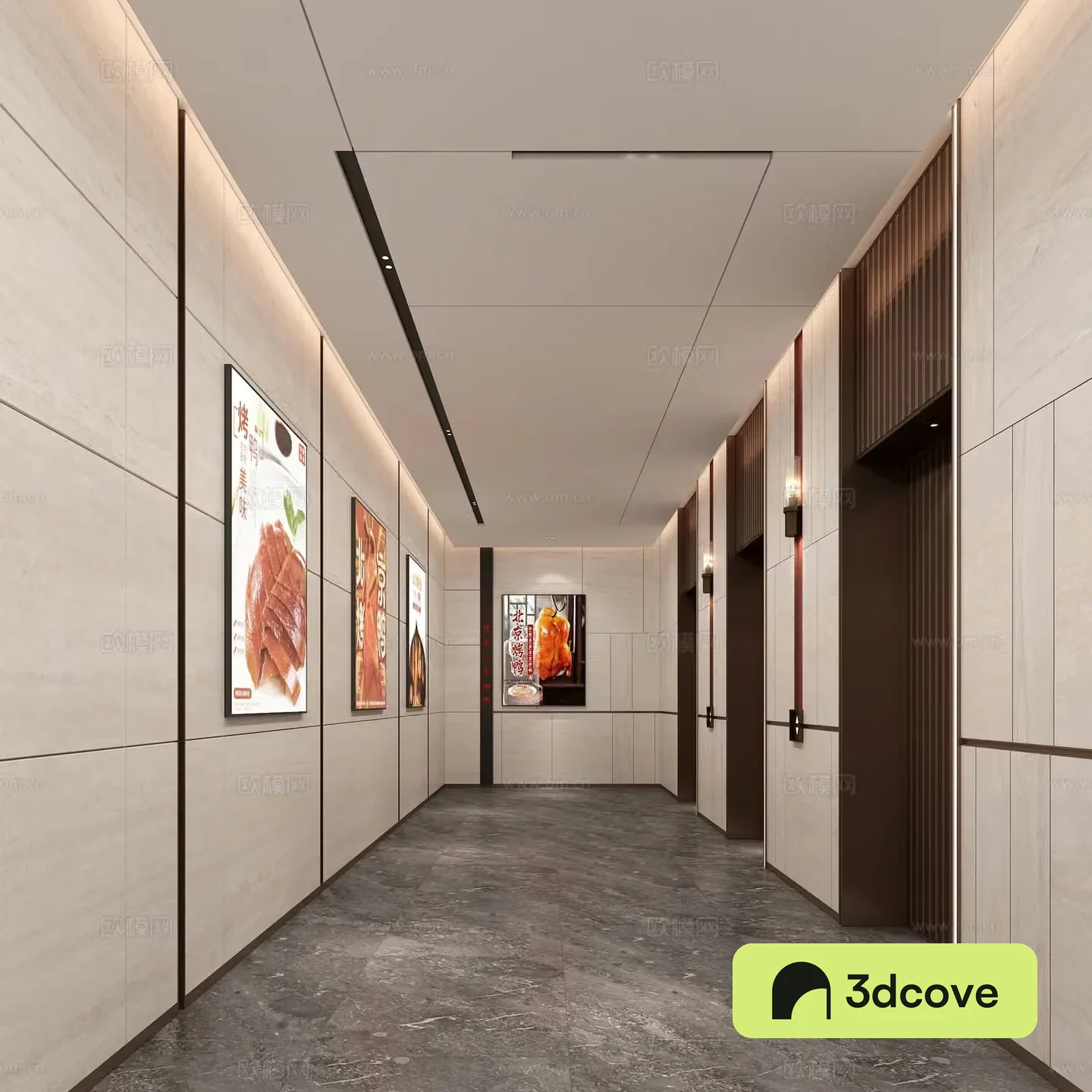 Office building elevator hall