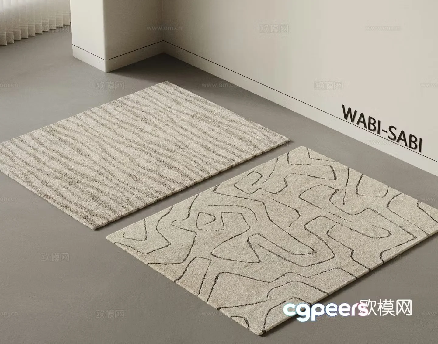 Modern carpet combination 3d model