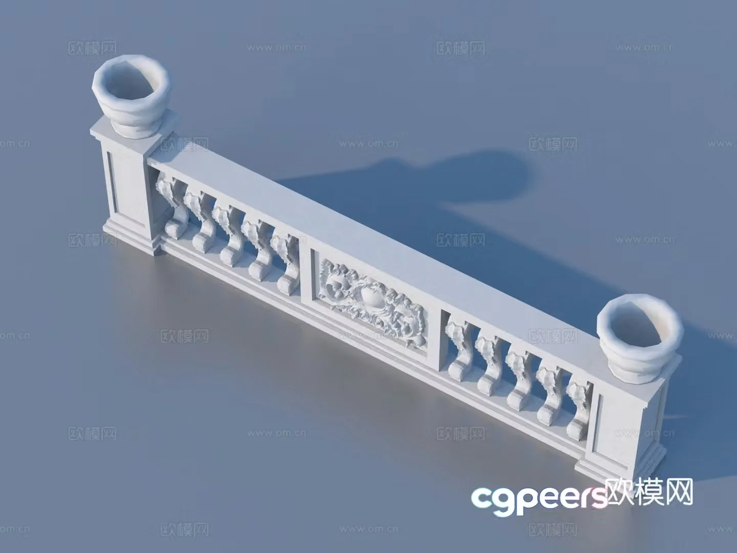 Fence Guardrail Railing 3d Model