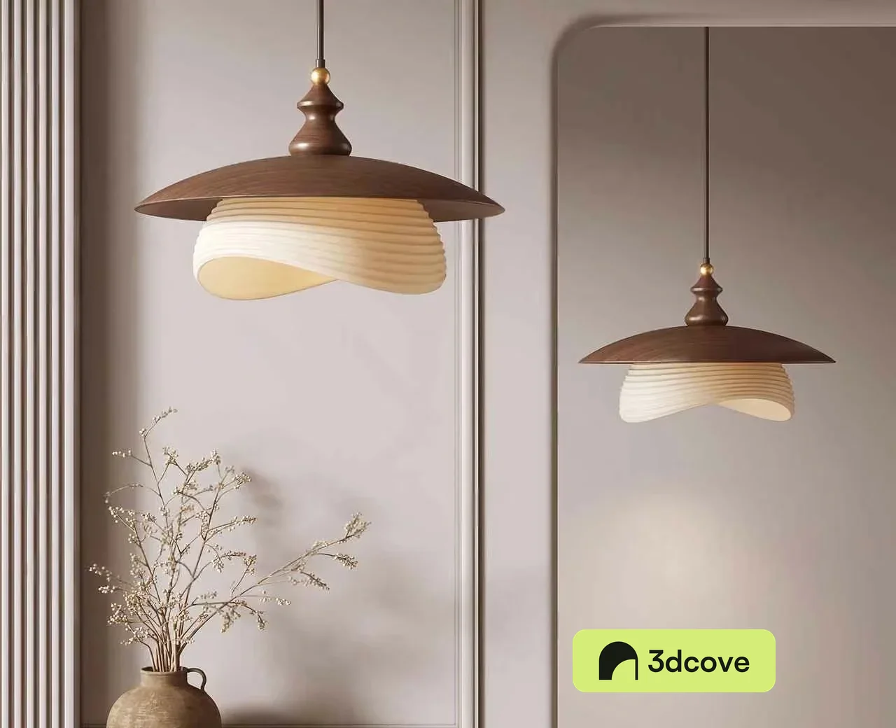 A Brown Light Fixture