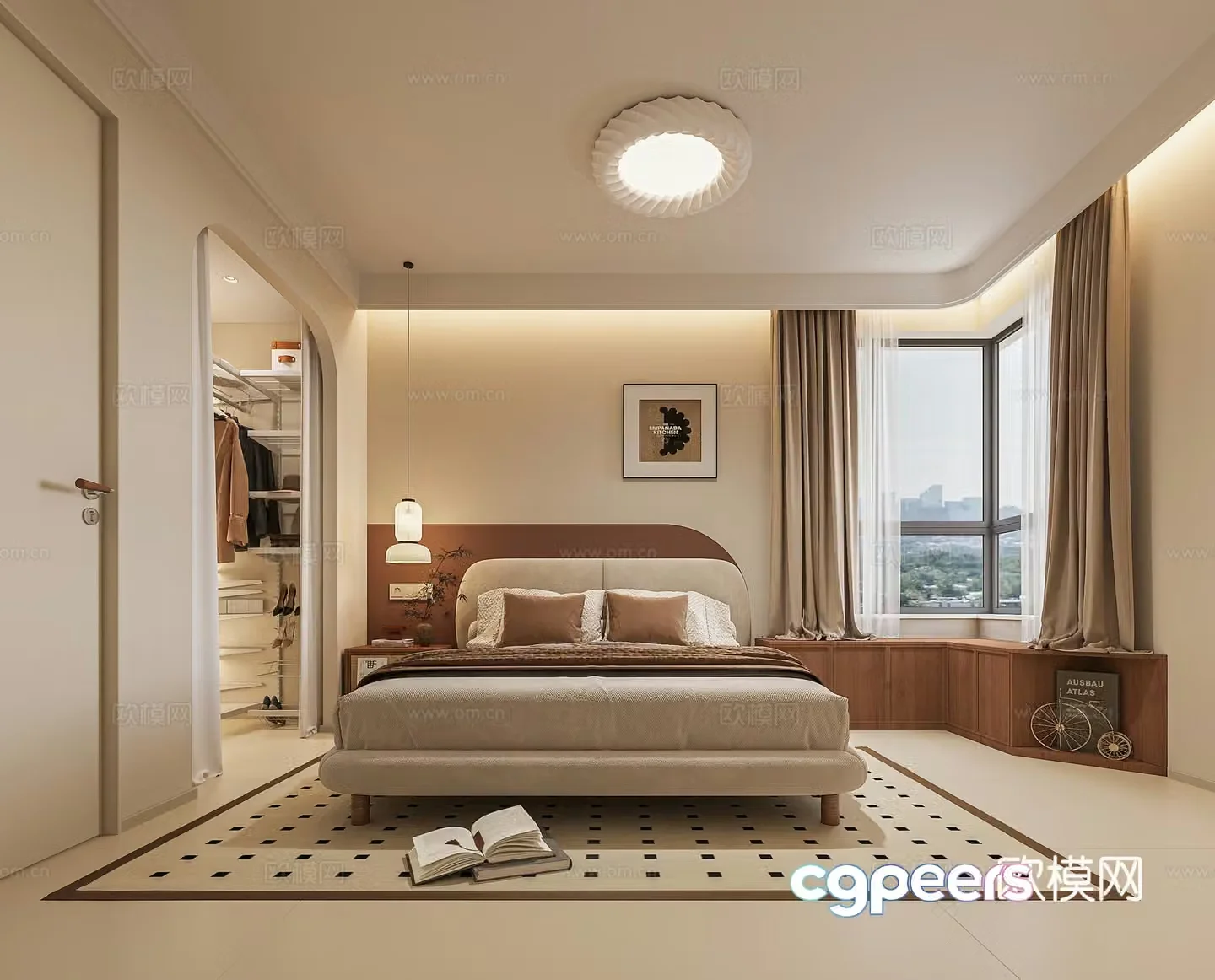 Medium-old bedroom 3d model