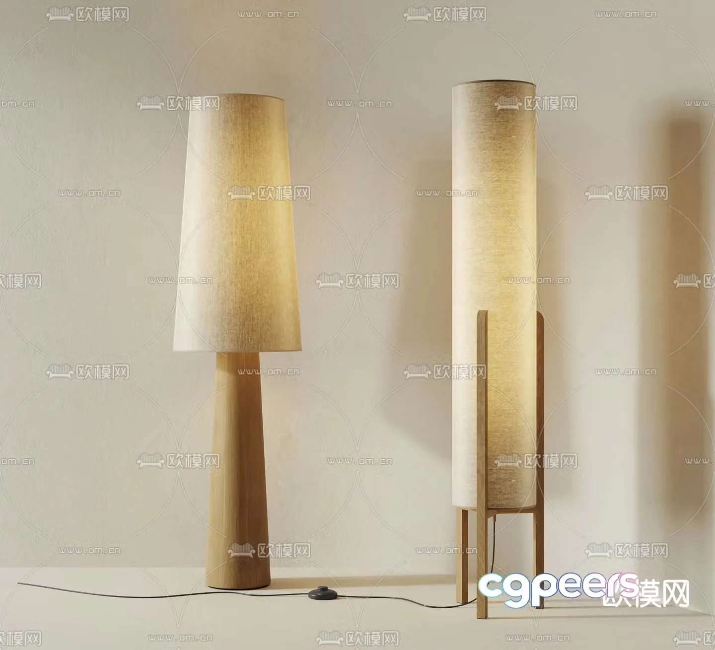 Modern floor lamp 3d model