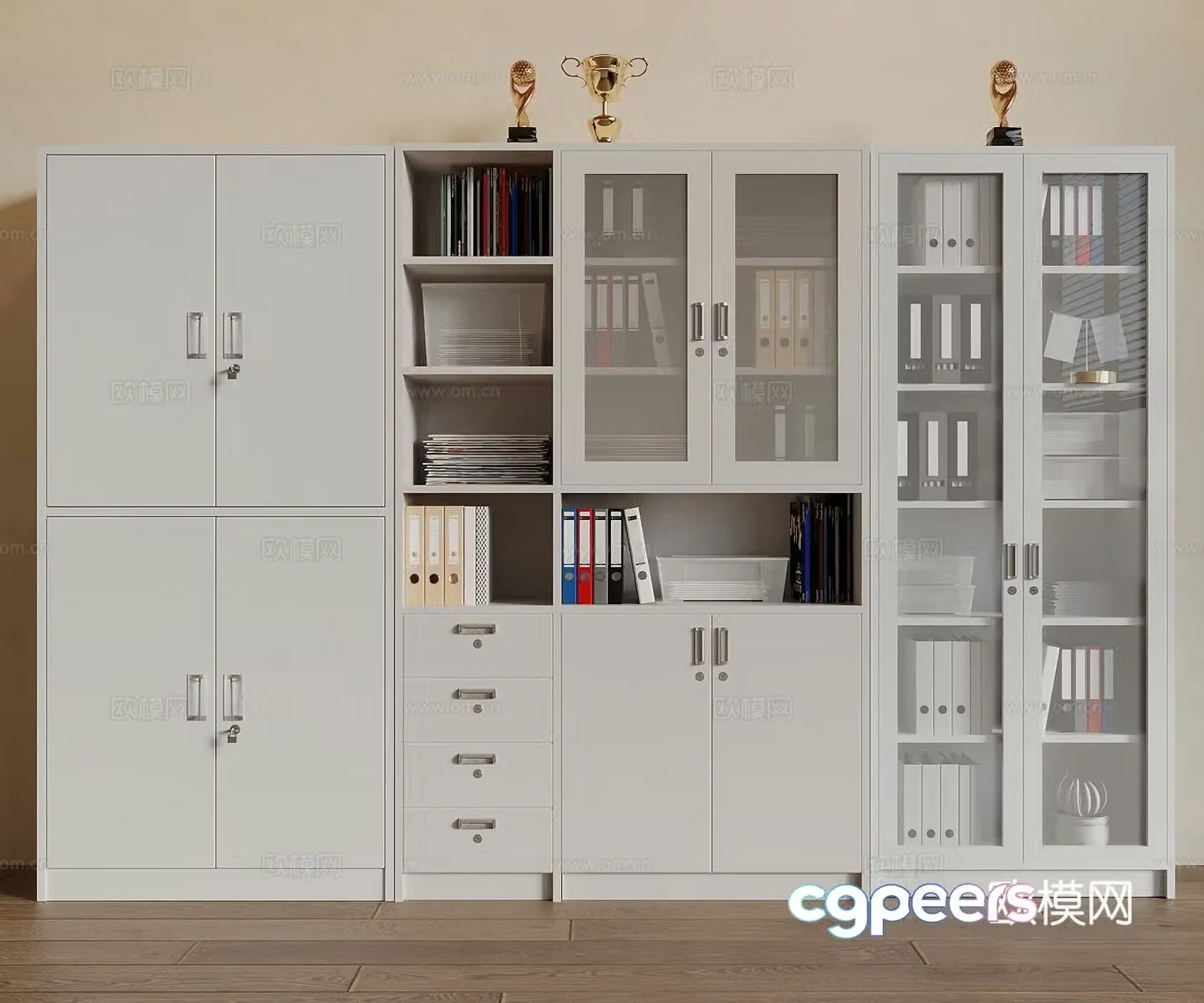 Office filing cabinet filing cabinet iron cabinet office supplies 3d model