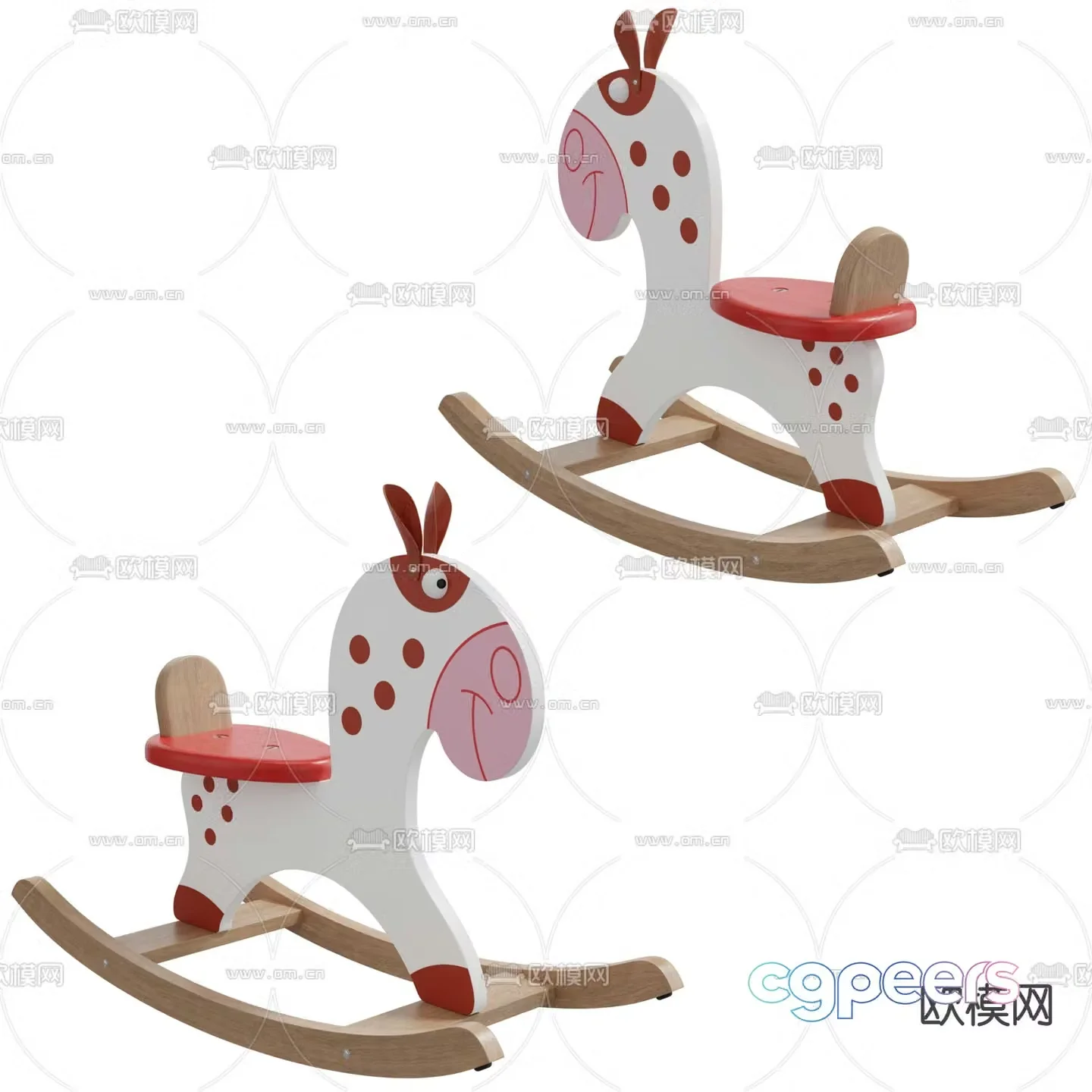 Children’s rocking horse rocking chair 3d model