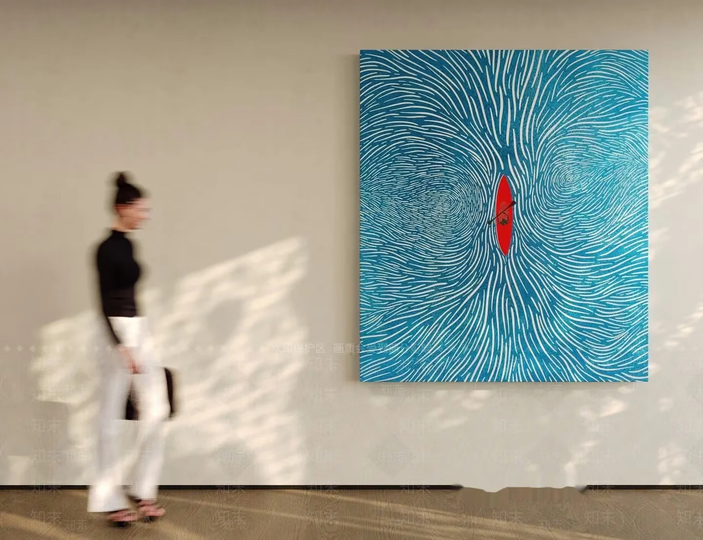 The Single Main Subject Is A Person Walking Past A Painting 3D Model – 18404 – VRAY Render