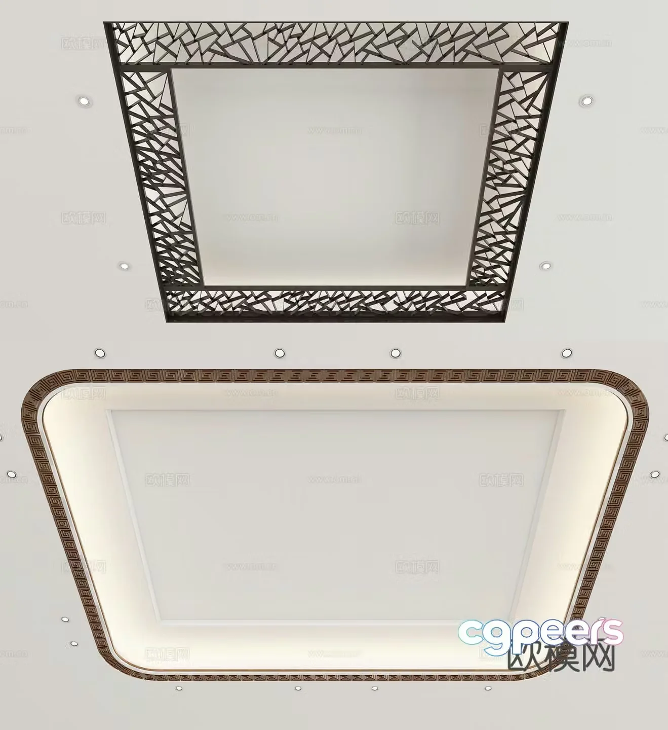 New Chinese style ceiling 3D model