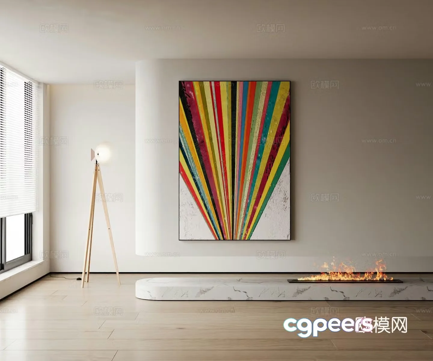 Modern decorative painting 3d model