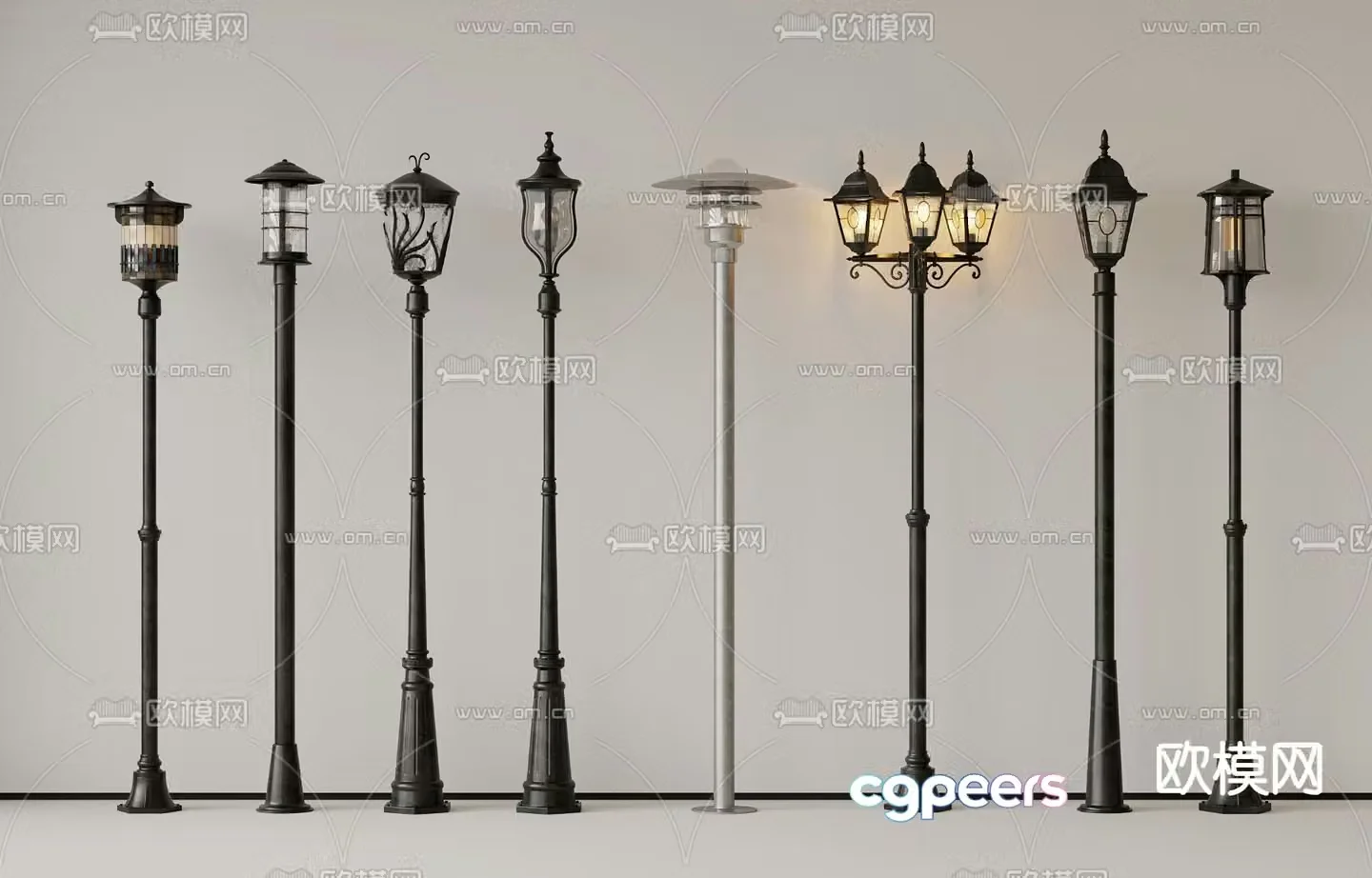 street lamp garden street lamp landscape street lamp 3d model