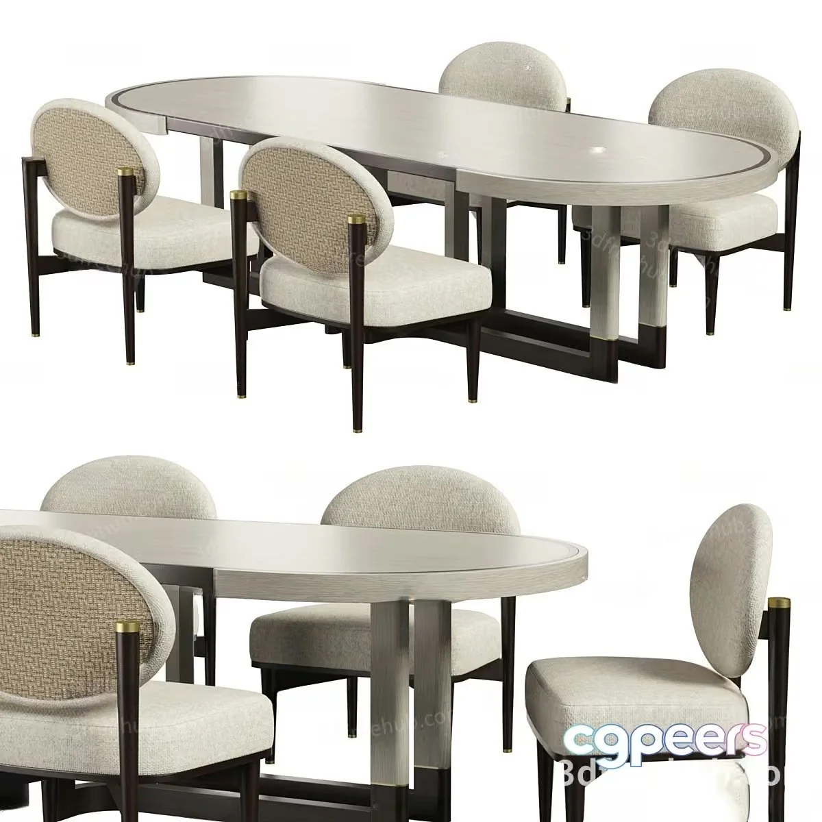 Modern Dining Table 3D Model – 22618 – VRAY Render