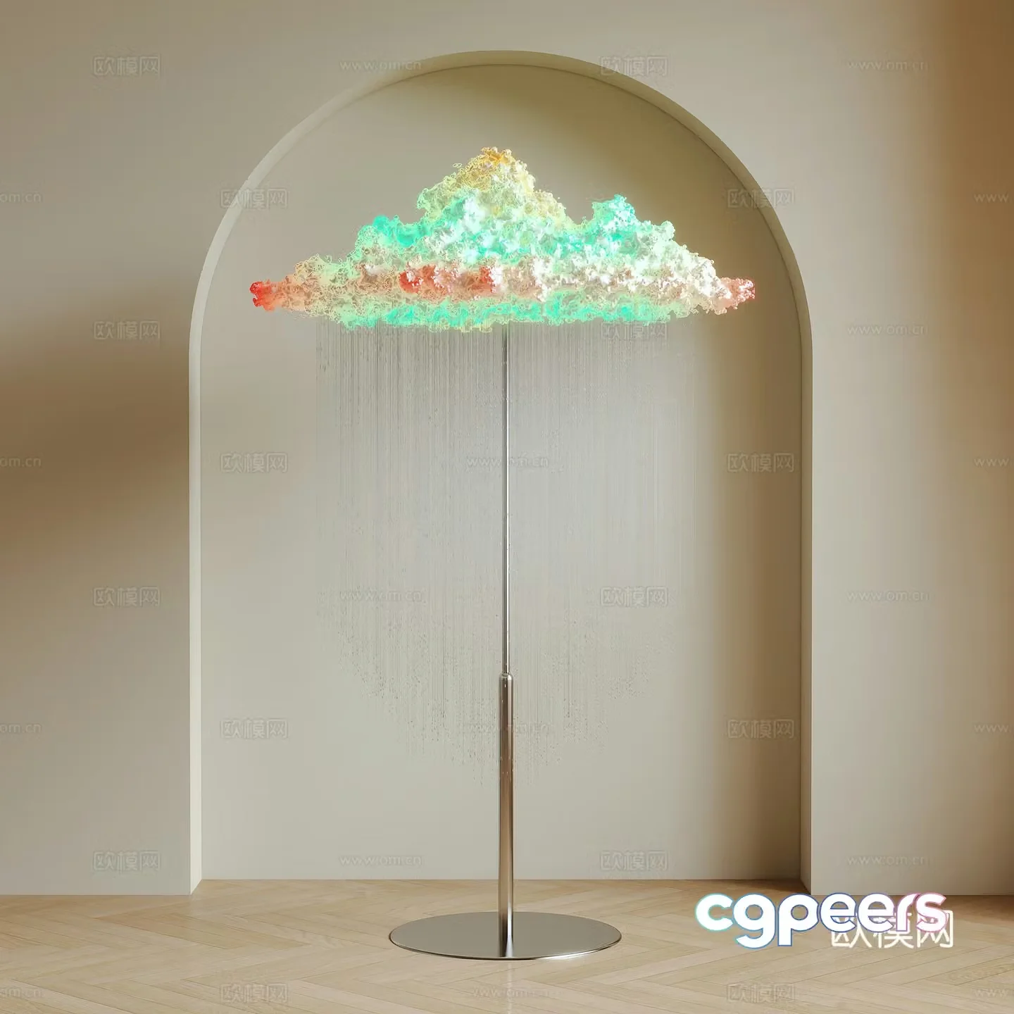 Modern floor lamp White cloud lamp 3d model
