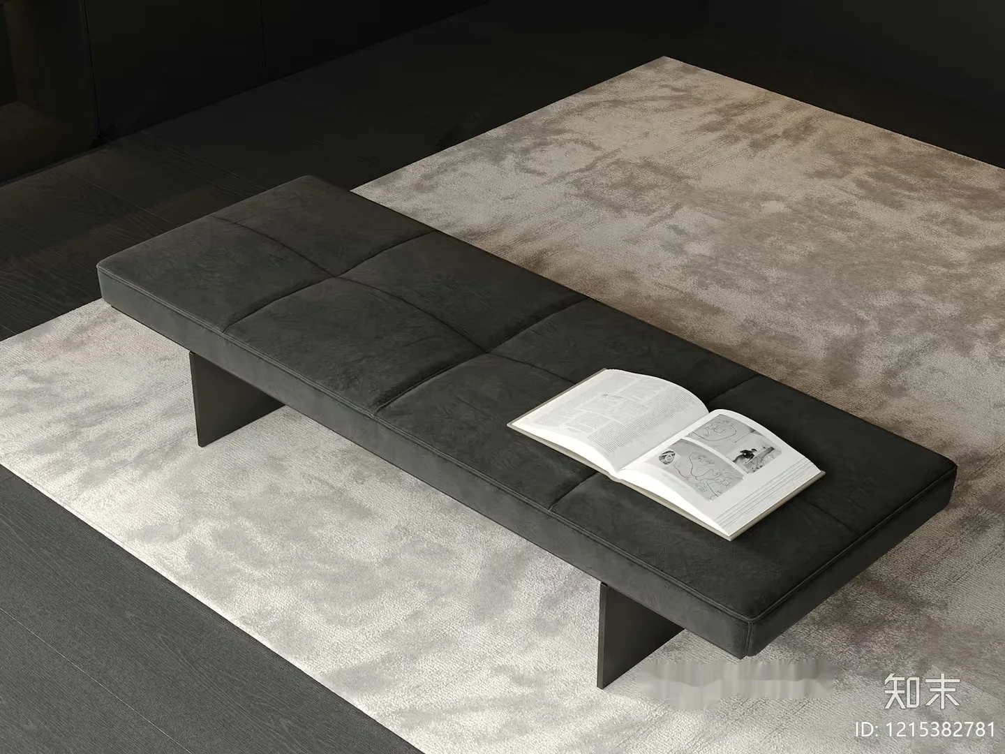 Modern Minimalist Couch 3D Model – 23673 – VRAY Render