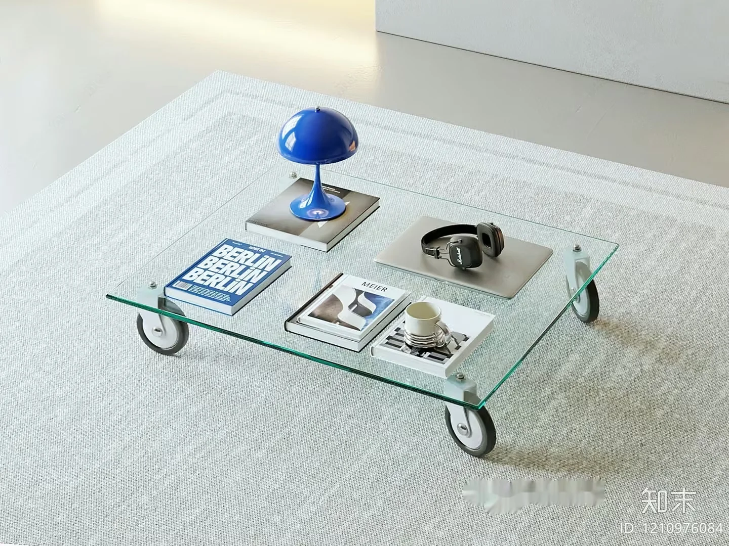 A Glass Coffee Table 3D Model – 23697 – VRAY Render