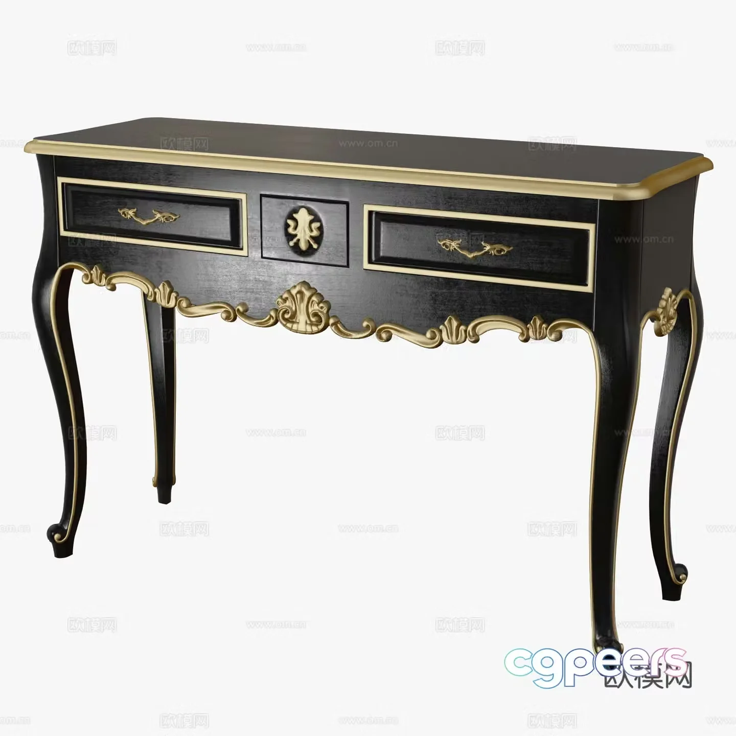 French end view cabinet side cabinet entrance cabinet 3D model
