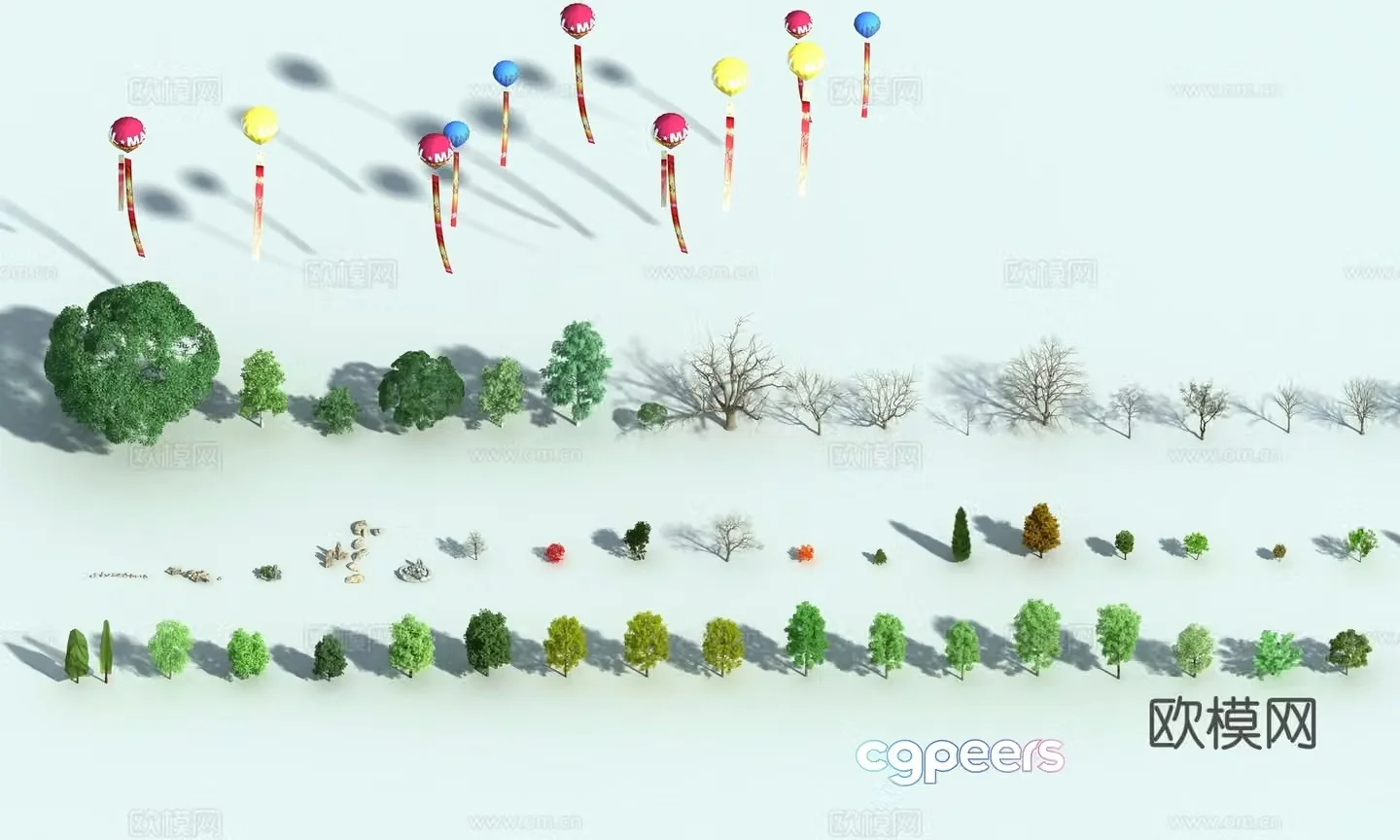 Modern bird’s eye view 3D model