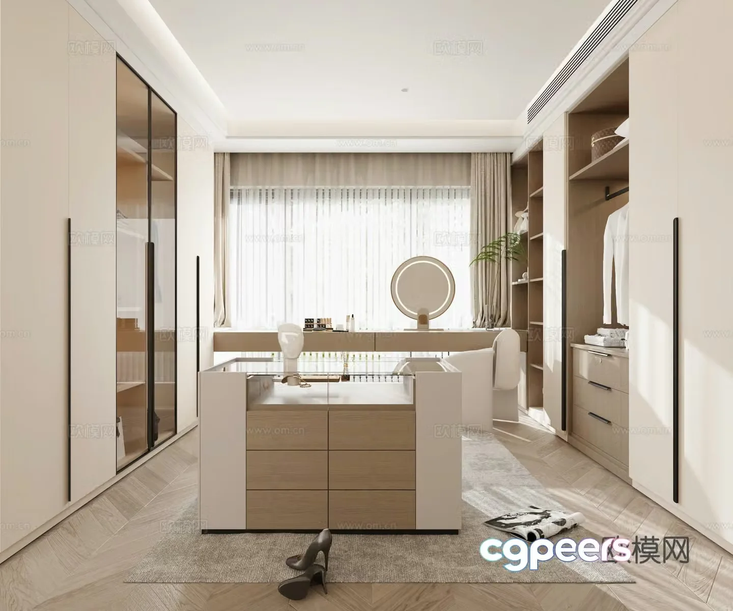 Modern cloakroom 3d model