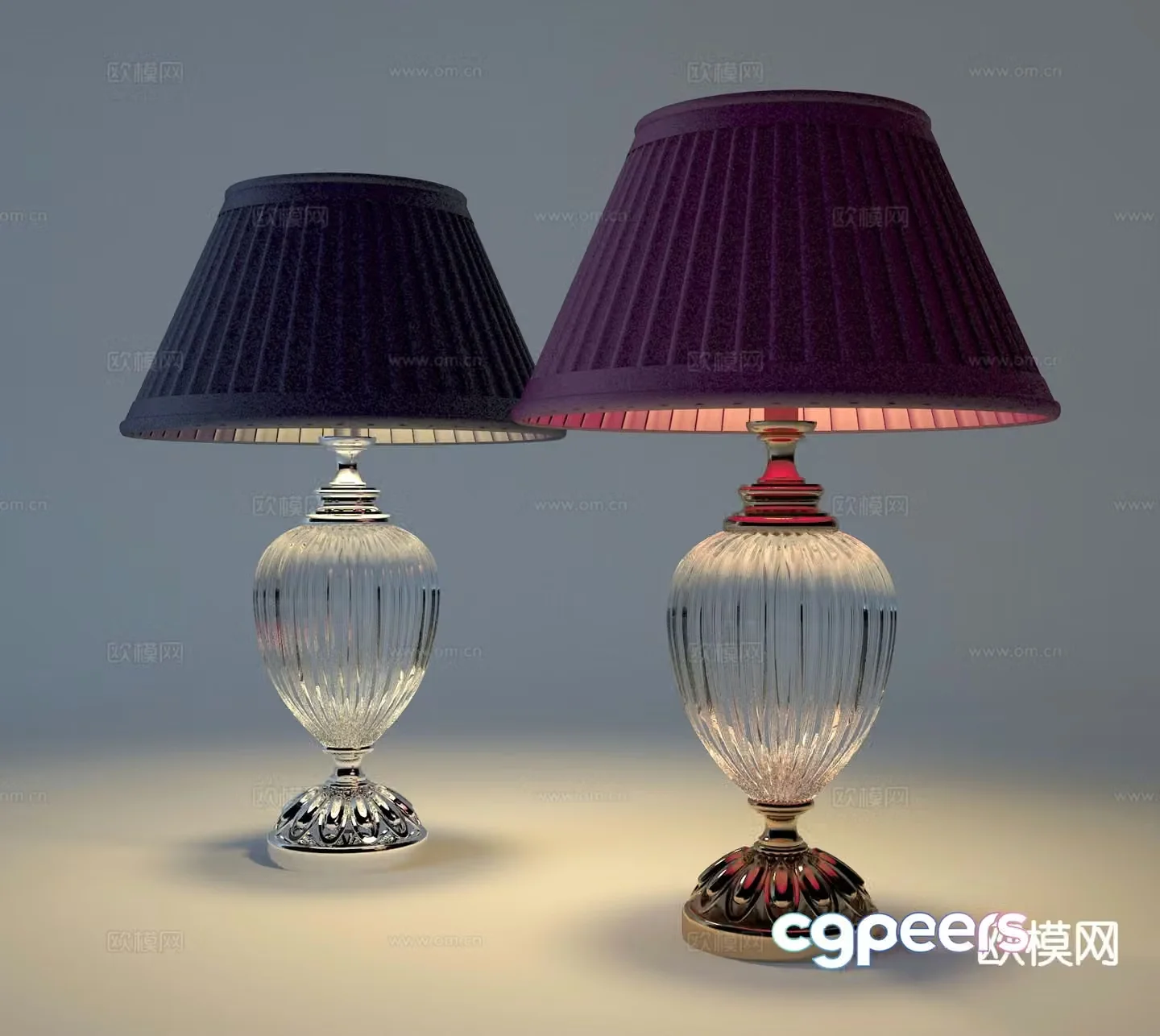 Light luxury table lamp bedside table lamp 3d model