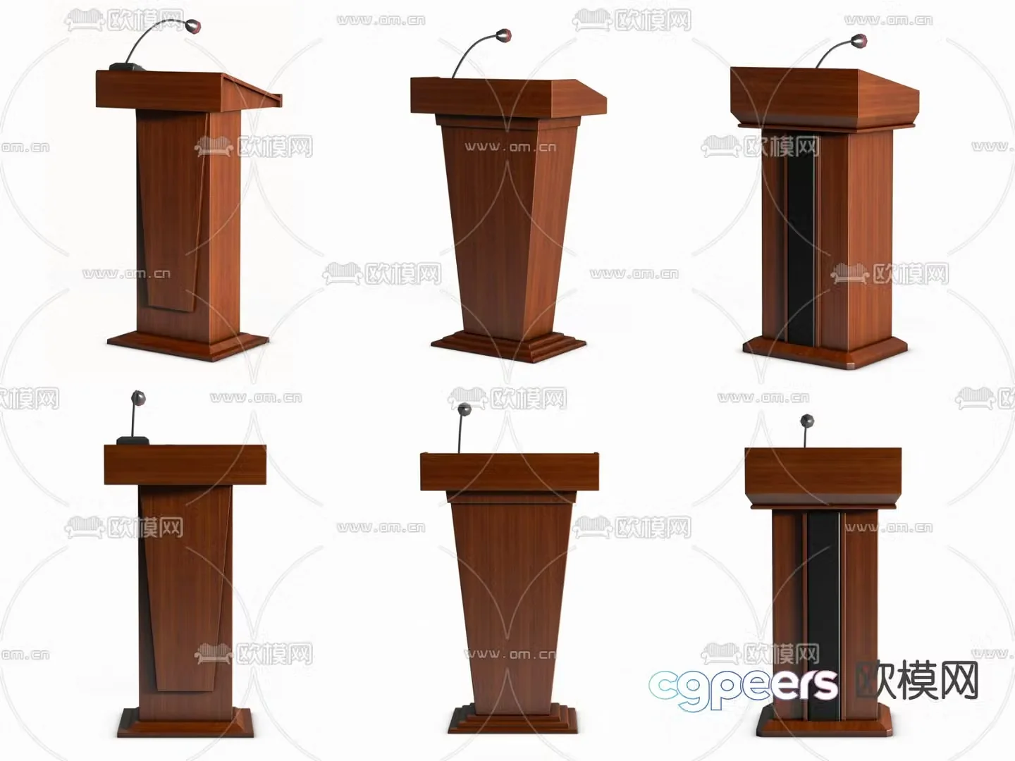 Vertical podium host podium welcome podium 3D model