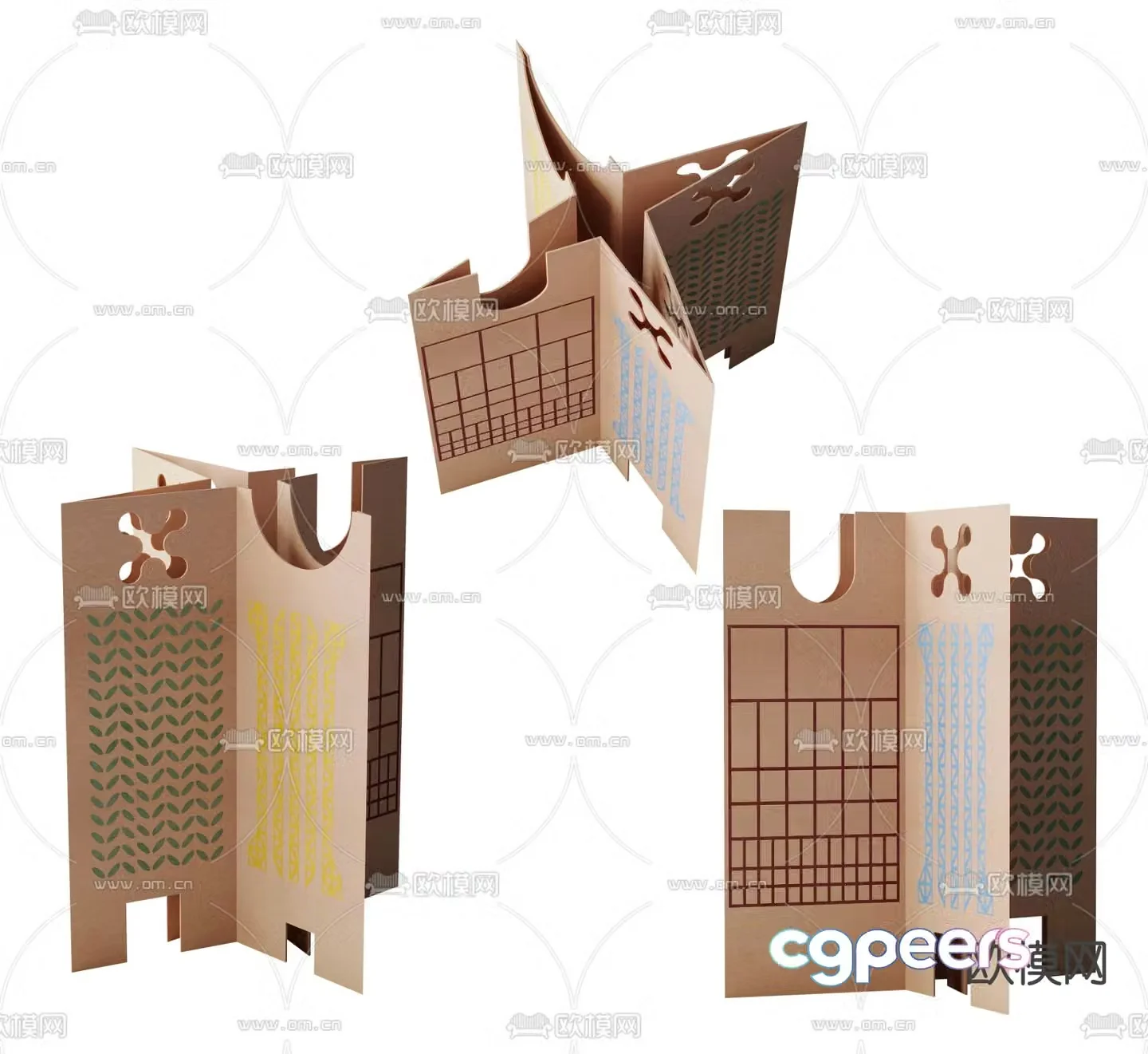 Children’s toys cardboard 3d model