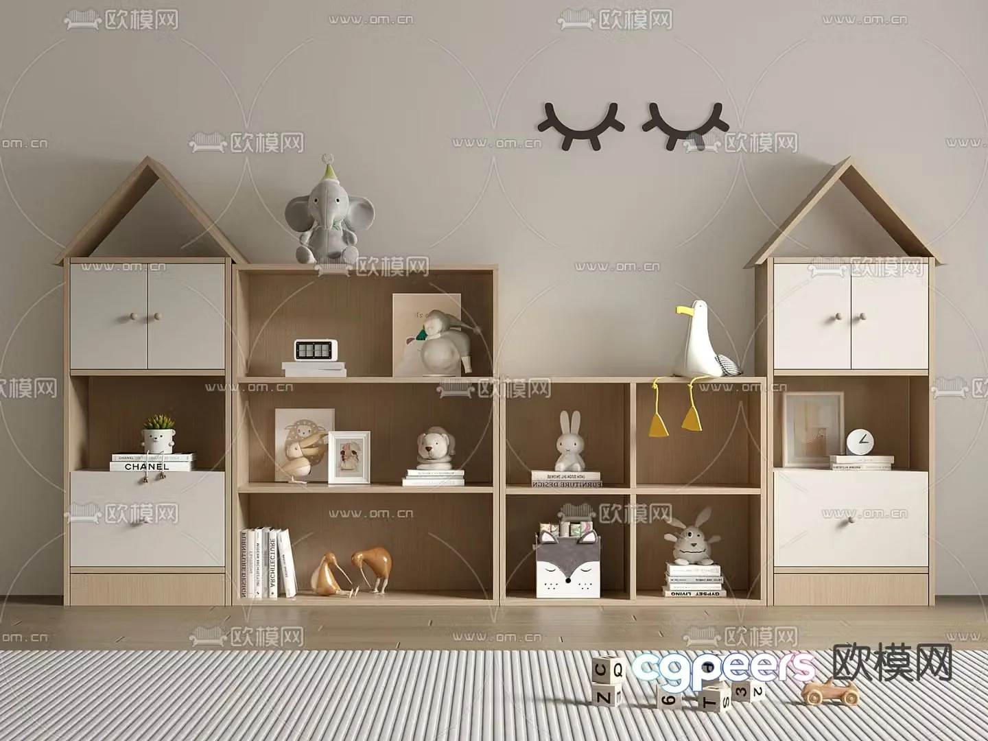 Children’s toy cabinet storage cabinet 3d model