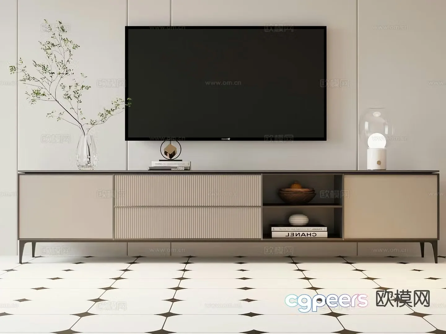 Modern TV cabinet 3d model