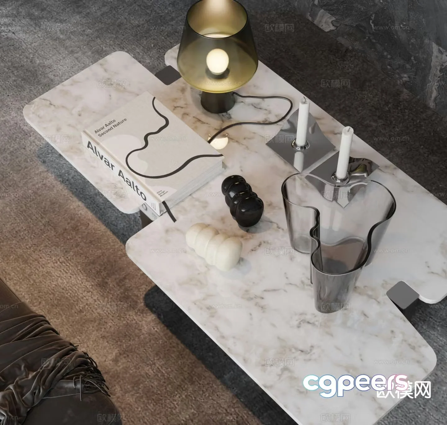 Modern special-shaped coffee table 3D model