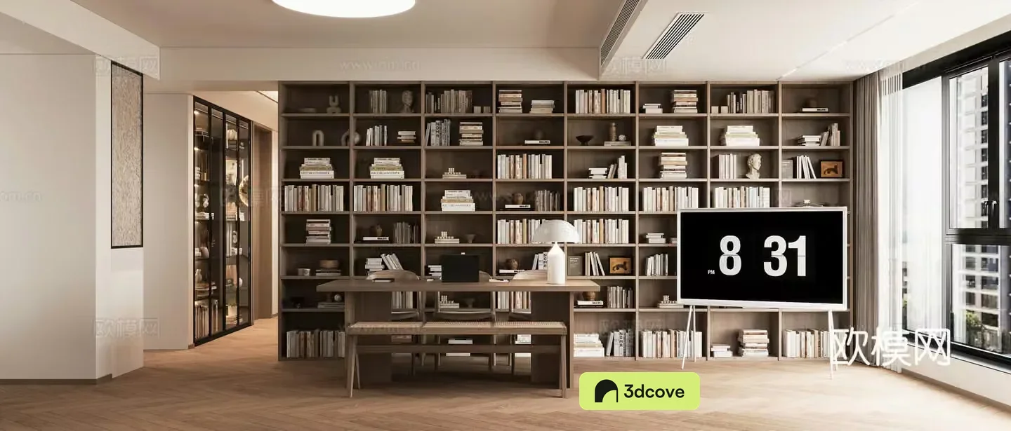 Modern light luxury living and dining room