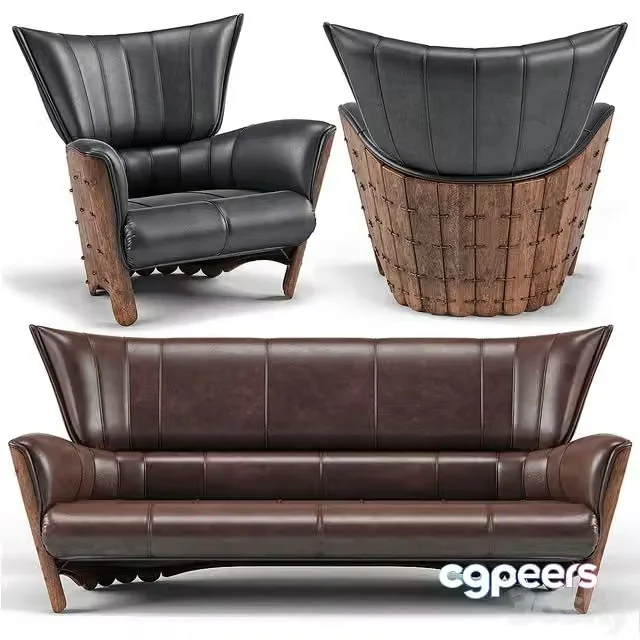 3ds Max Free – Moorea 3 Seater Sofa, Moorea Armchair