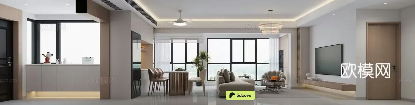 Small living and dining room