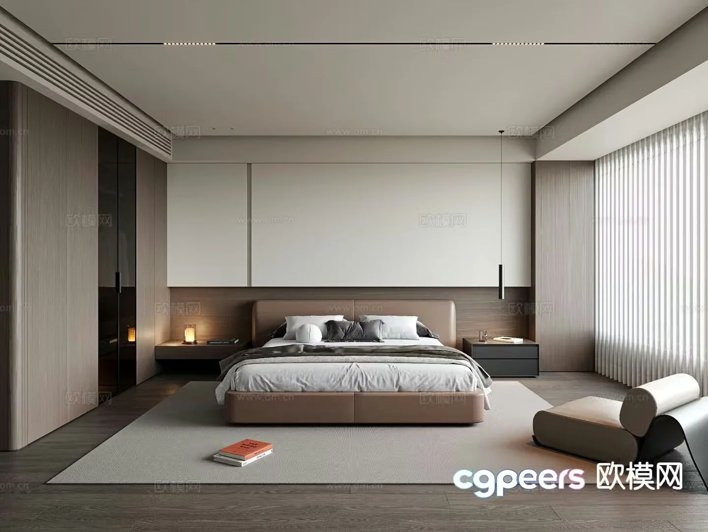Italian style bedroom master bedroom 3d model