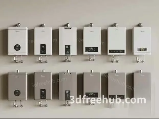 Tankless Water Heaters 3D Model – 18588 – VRAY Render