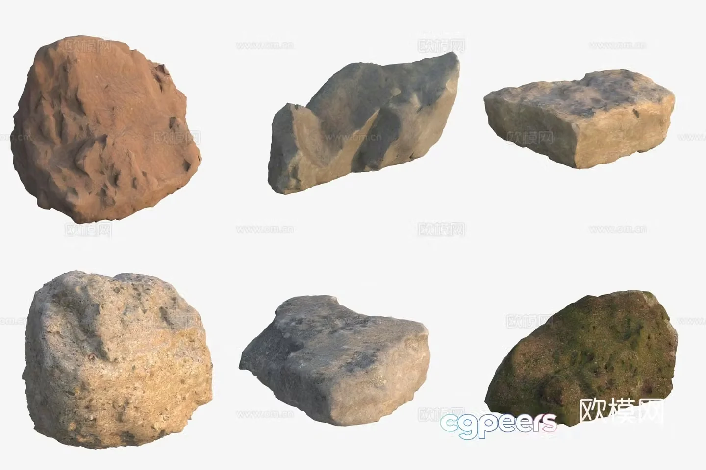 Big rocks by the sea 3d model