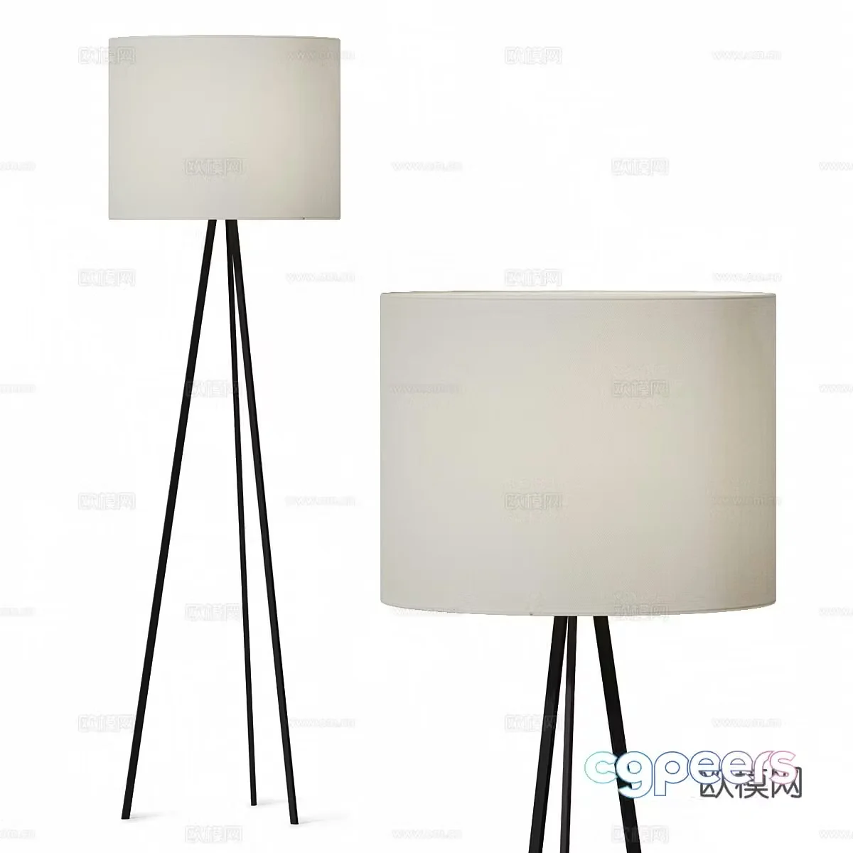 Modern decorative floor lamp 3d model