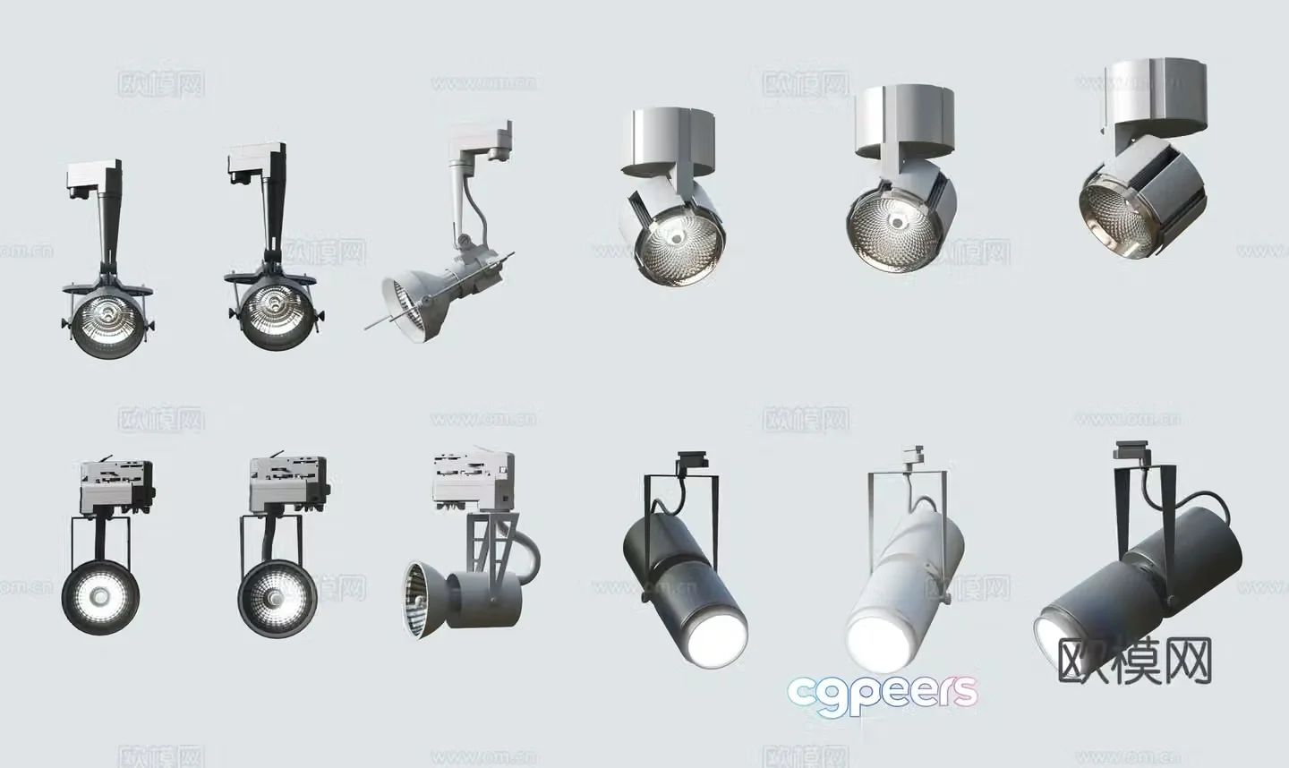 Modern spotlight stage light spotlight 3d model