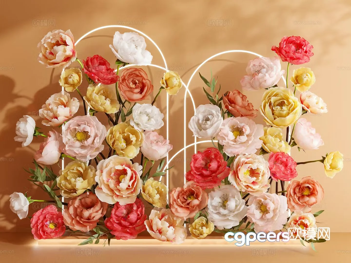 Art installation Paper art flower Beauty 3D model