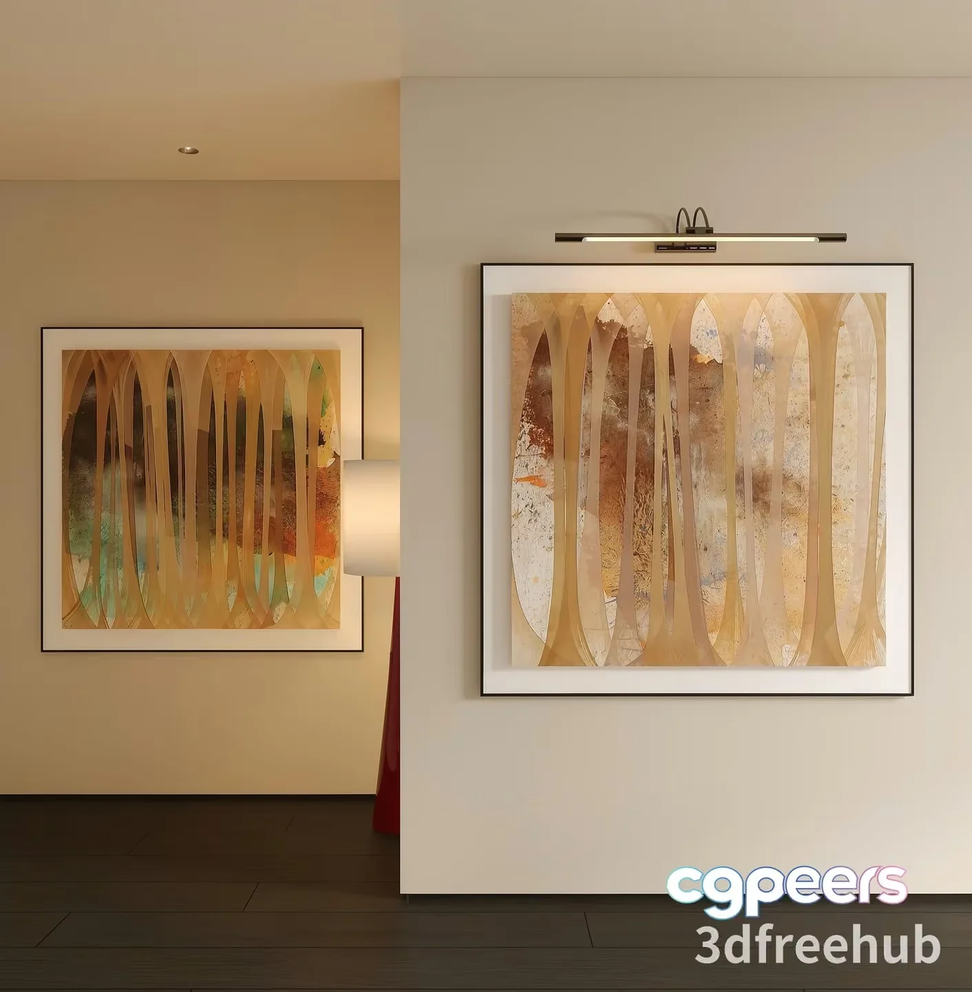 Modern Art Pieces 3D Model – 21933 – VRAY Render