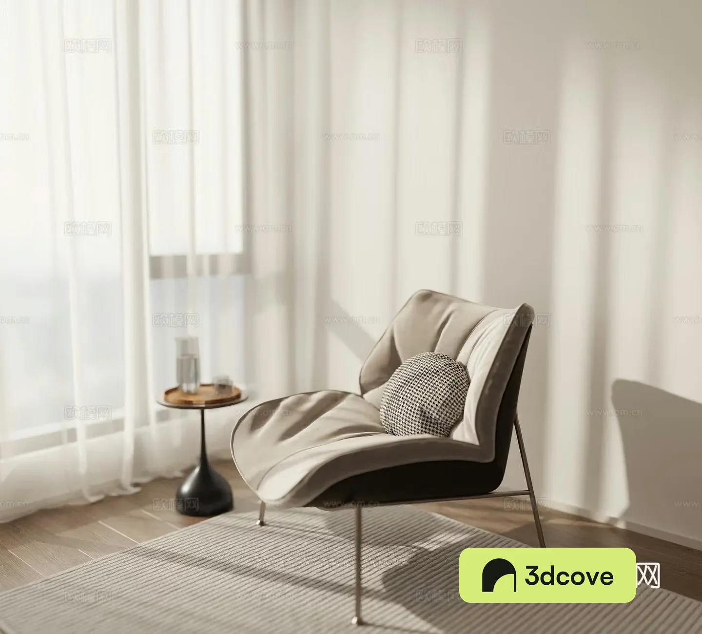 Modern leisure chair side