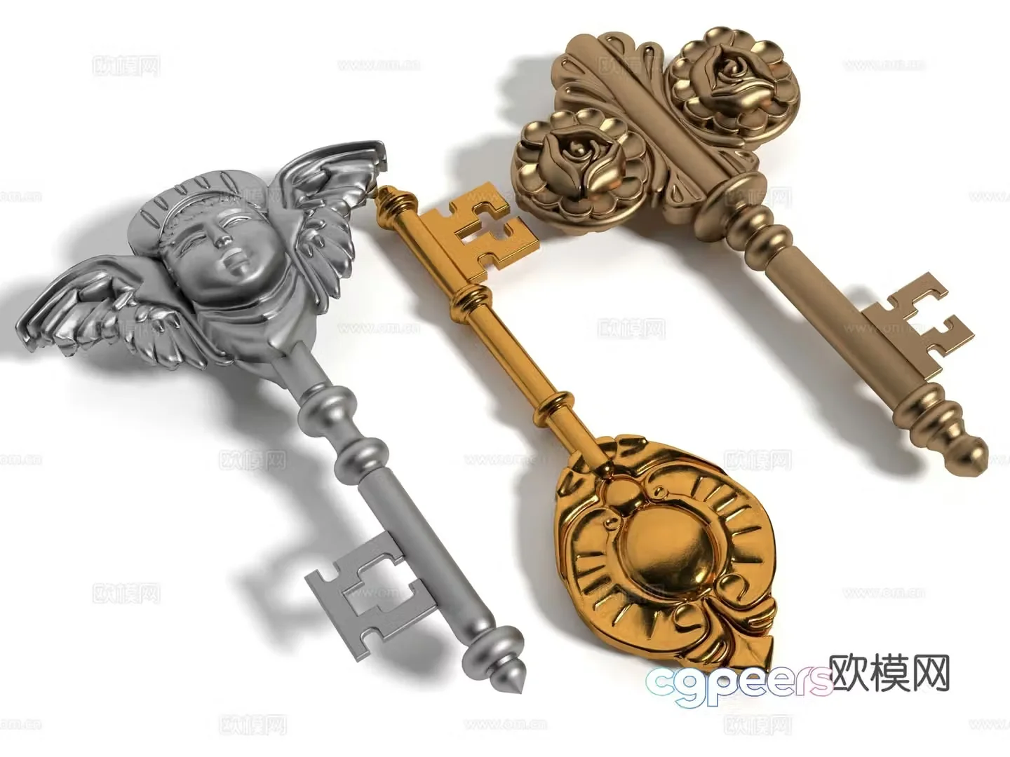 Modern style key pendant 3d model