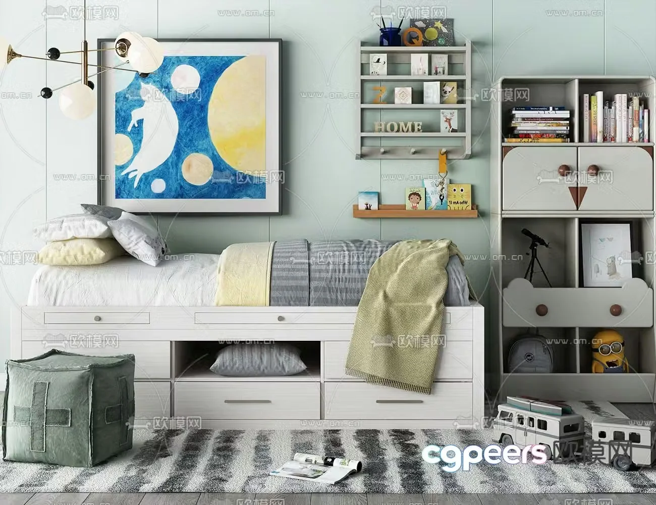 Children’s bed child’s bed single bed 3d model