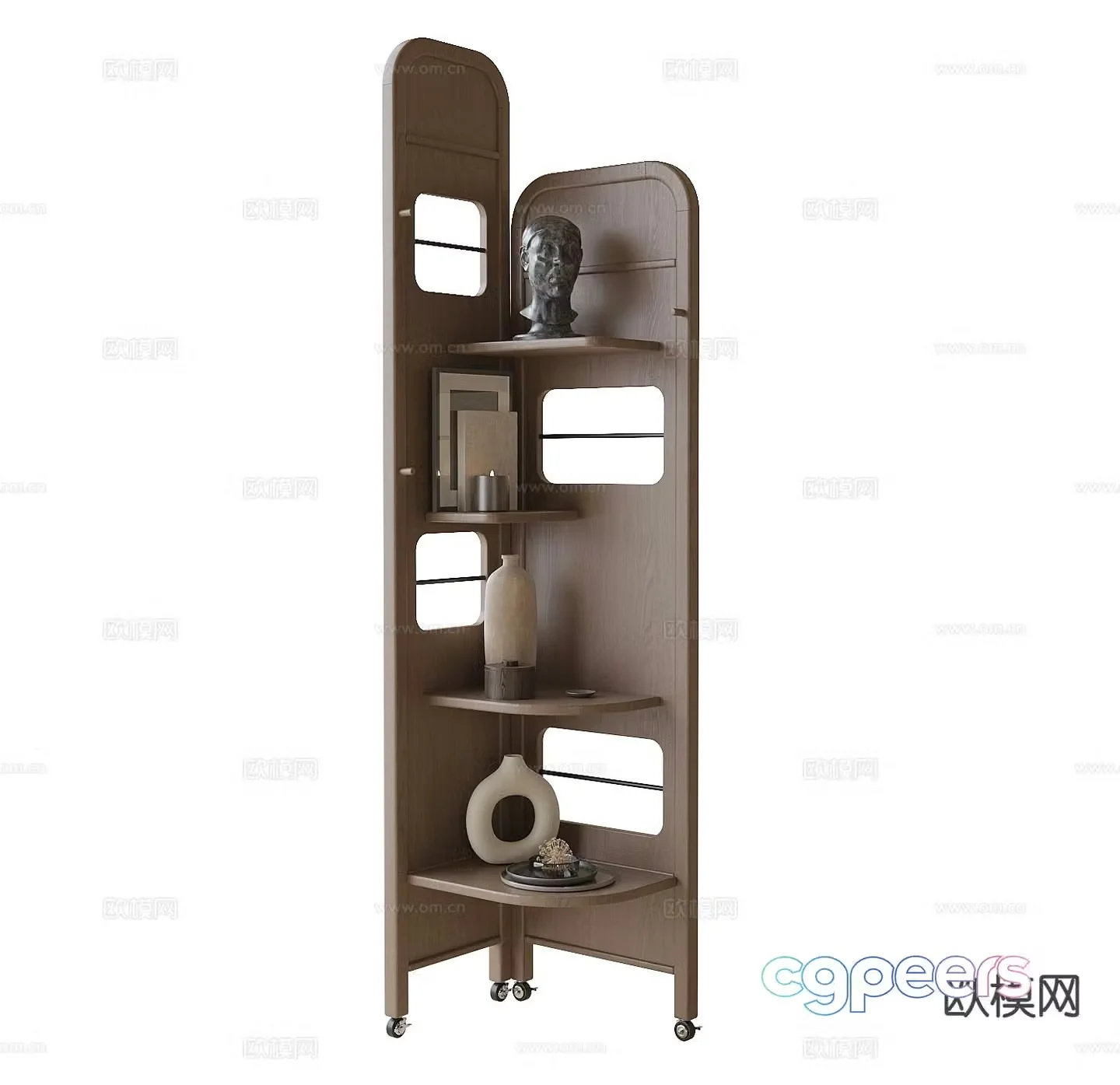 Nordic storage rack display rack 3d model