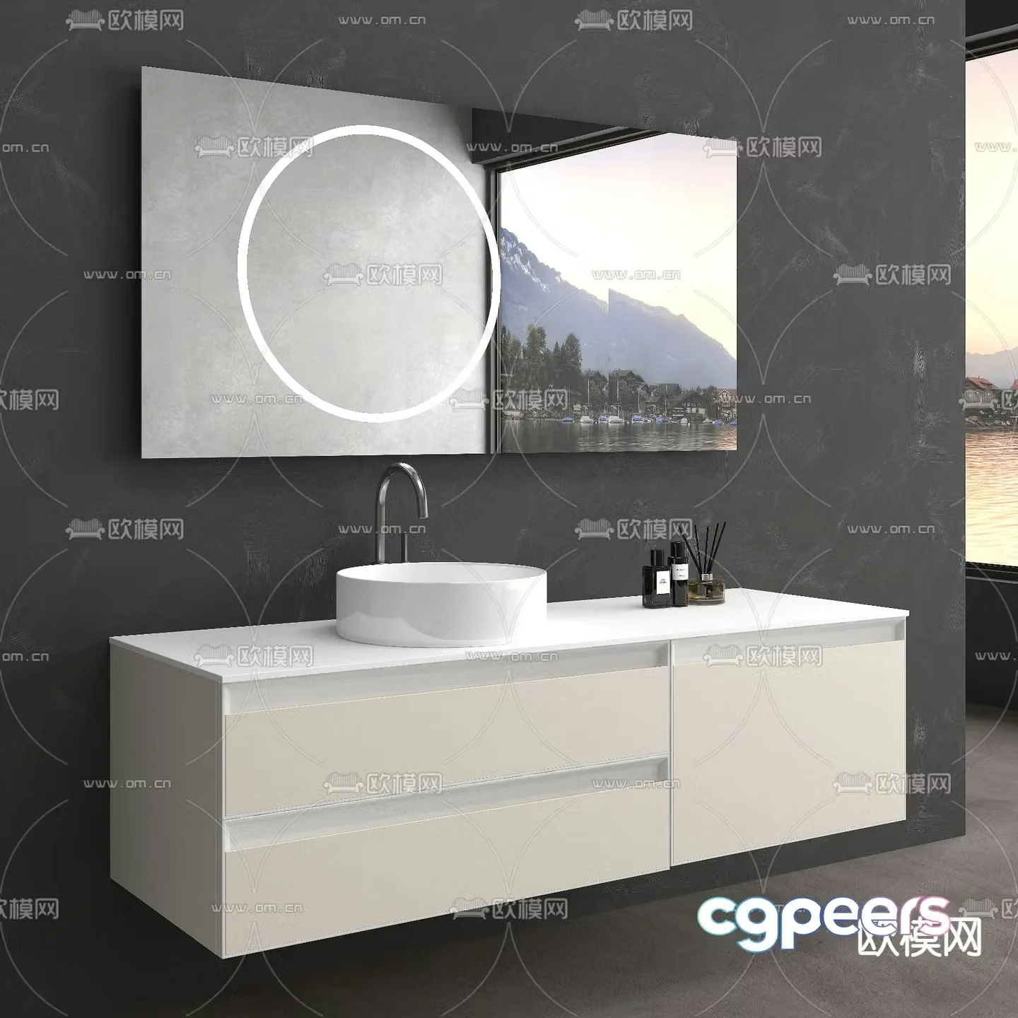 Bathroom cabinet Bathroom cabinet Washing table 3D model