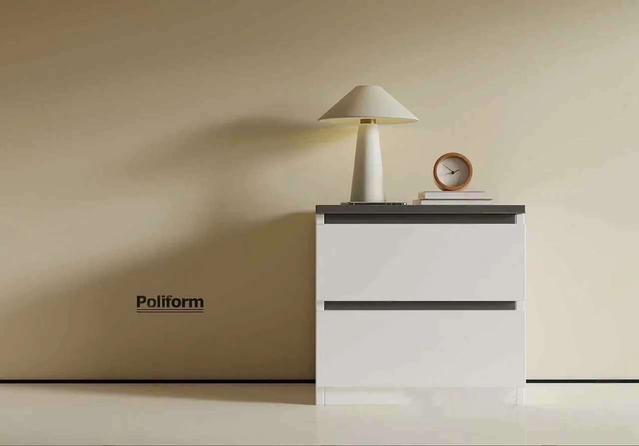Modern White Nightstand 3D Model – 3813 – VRAY Render