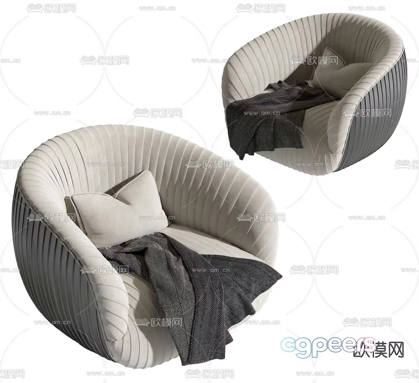 Single sofa leisure sofa 3d model