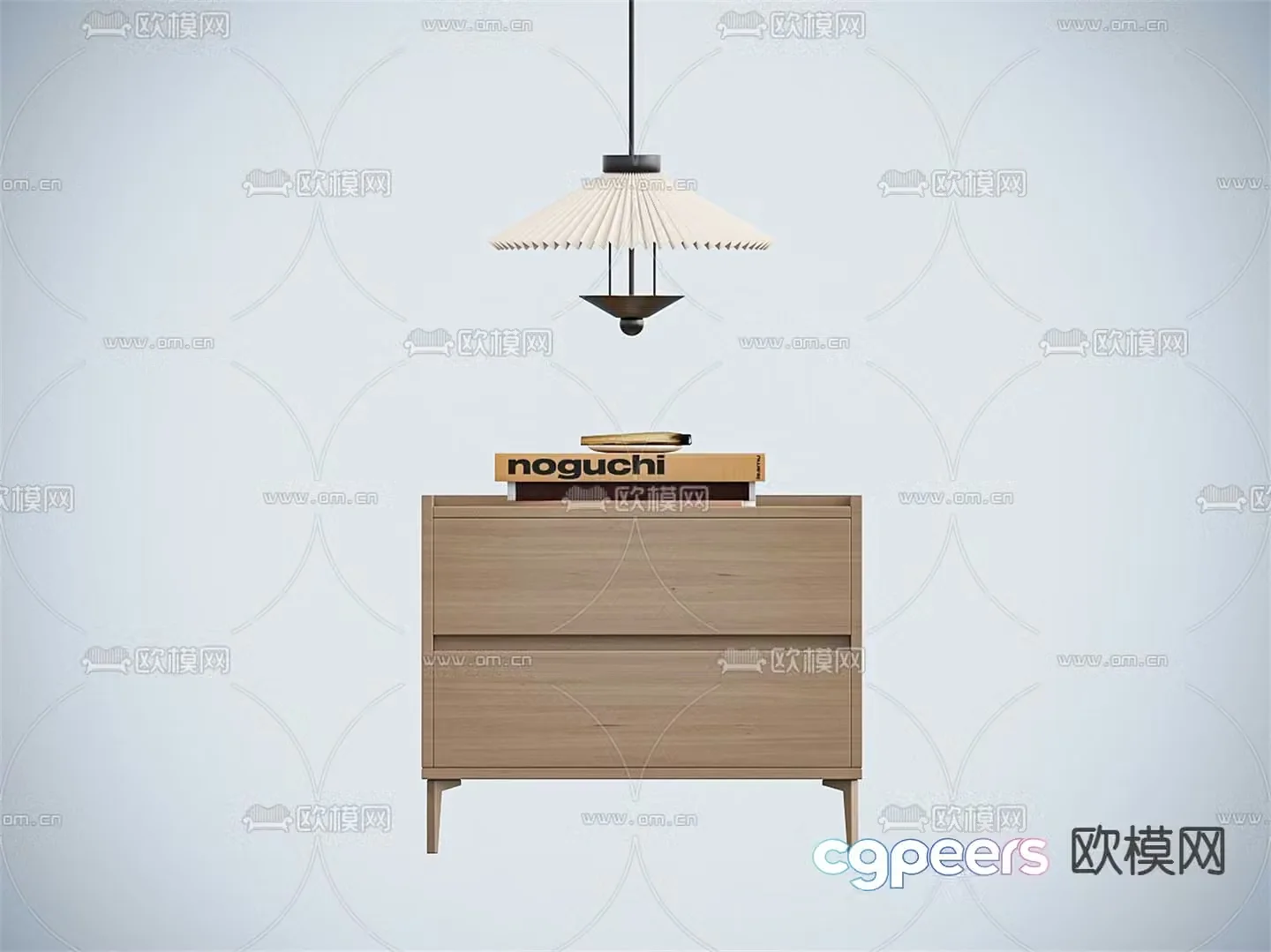 Minimalist bedside table 3d model