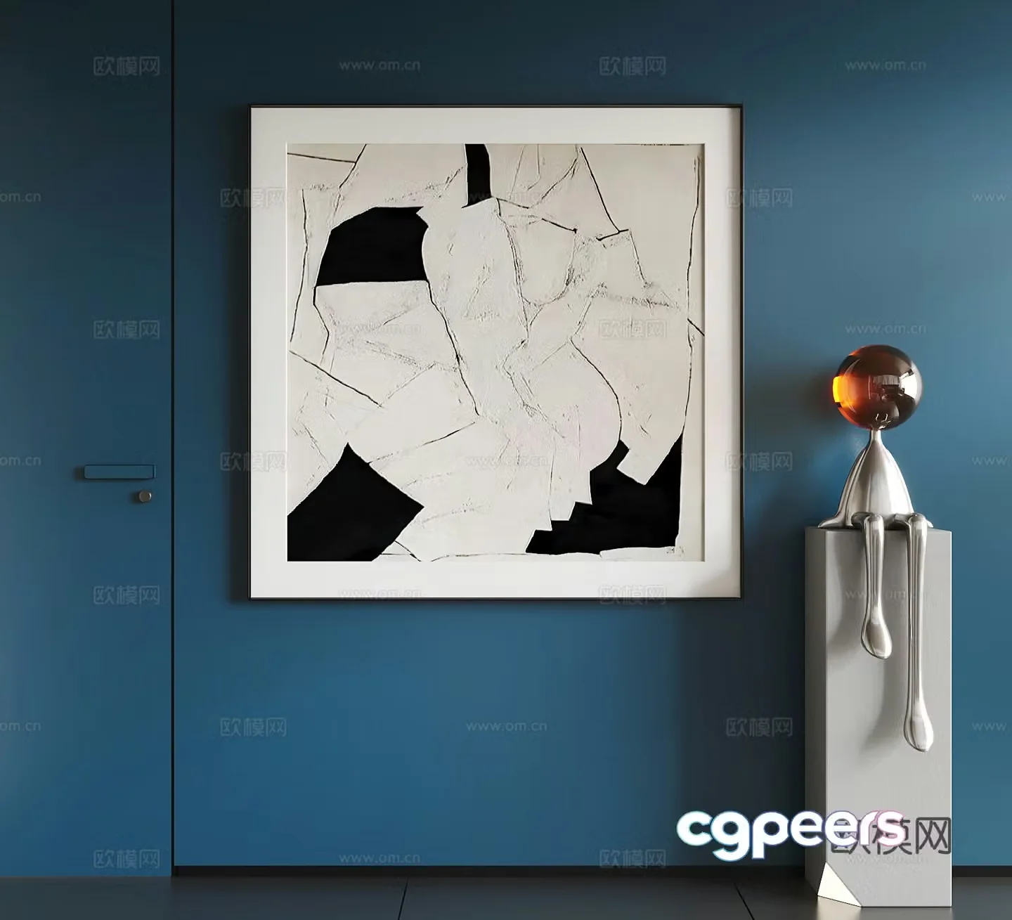 Modern abstract hanging paintings Modern minimalist hanging paintings Modern light luxury hanging paintings Modern Italian hanging paintings 3D model