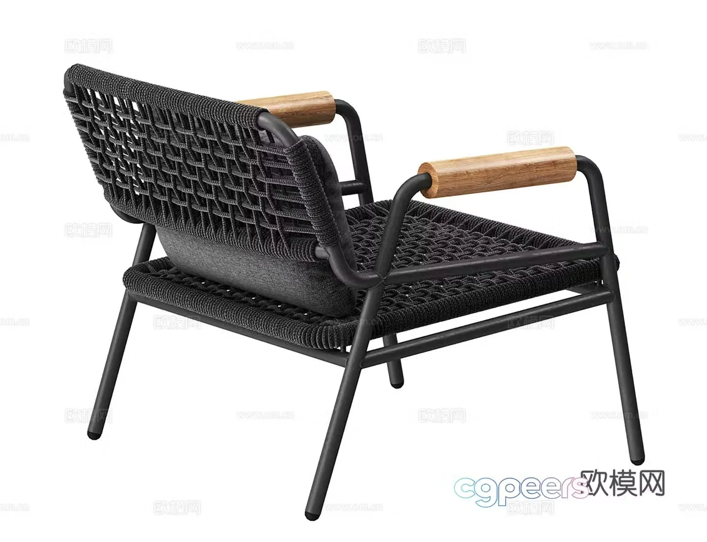 Outdoor woven chair 3d model